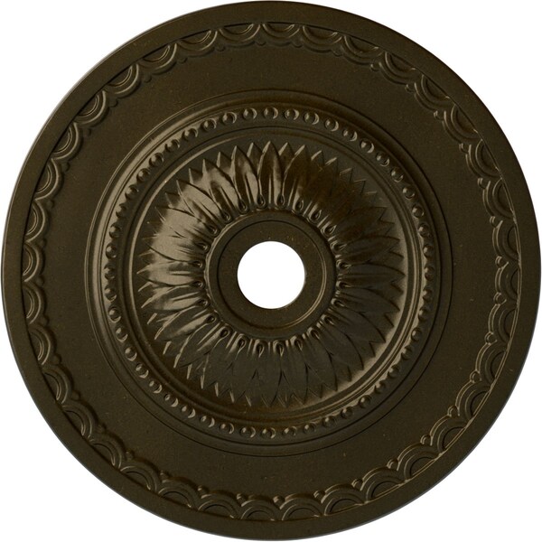 Ekena Millwork Sunflower Ceiling Medallion (Fits Canopies up to 5 5/8"), 29 1/2"OD x 3 5/8"ID x 1 5/8"P, Green Gold CM29SFGGS - main